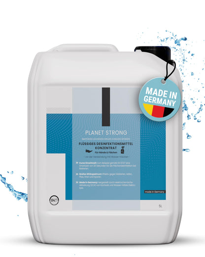 Planet Strong® – Desinfektionsmittel Konzentrat für Flächen, Oberflächen & Hände | Gegen Bakterien, Viren, Pilze, Schimmel & Gerüche | Halal & Koscher