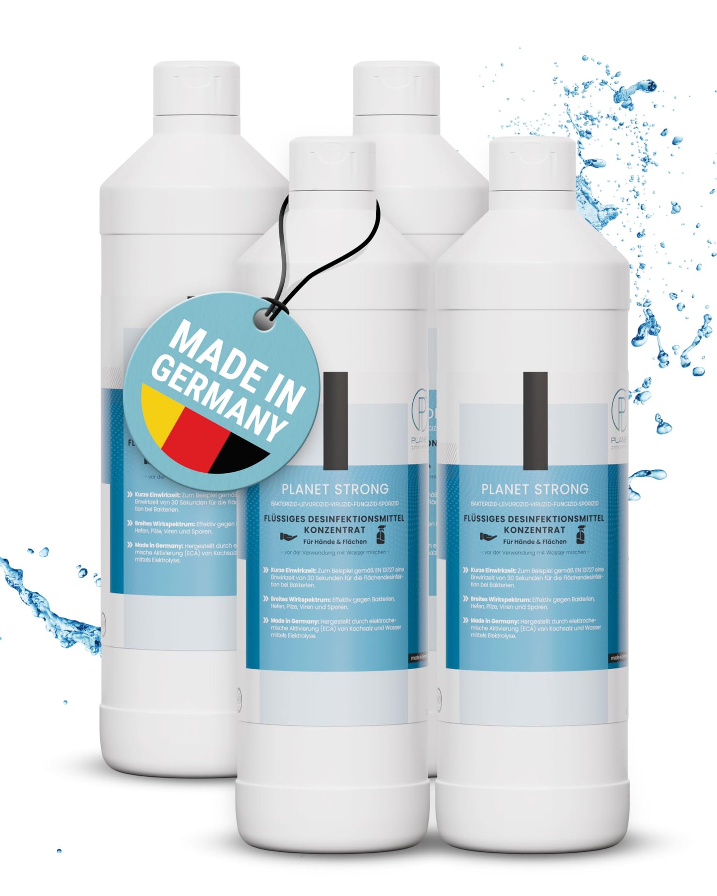 Planet Strong® – Desinfektionsmittel Konzentrat für Flächen, Oberflächen & Hände | Gegen Bakterien, Viren, Pilze, Schimmel & Gerüche | Halal & Koscher