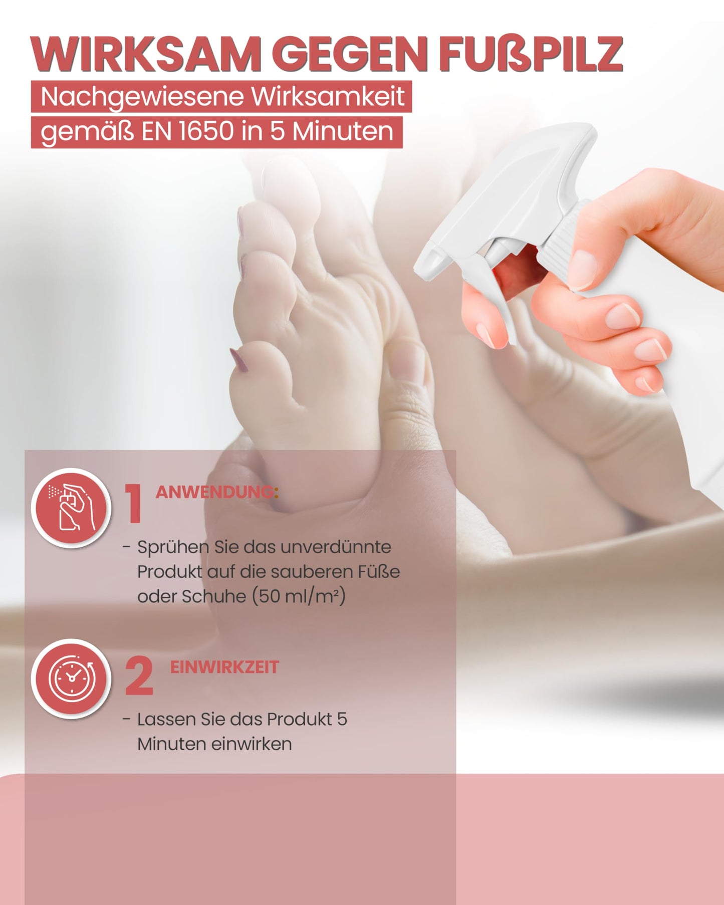 1L SOS Desinfektionsspray für Füße & Schuhe | Planet Sensitive® wirksam gegen Fußpilz, Bakterien, Viren, Hefepilze & Gerüche