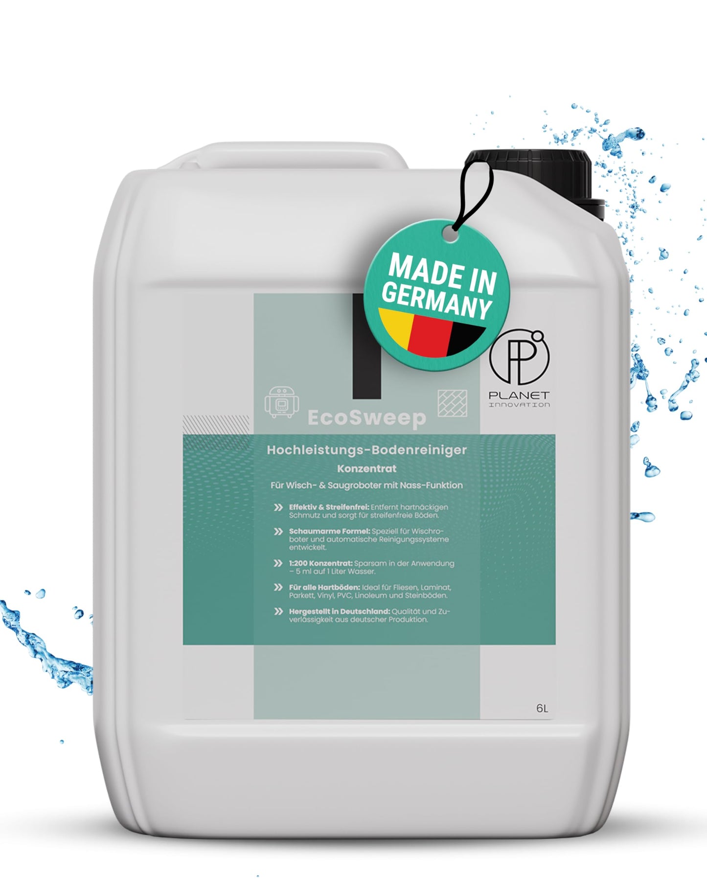 EcoSweep – Profi-Bodenreiniger Konzentrat (1:200) für Wisch- & Saugroboter mit Nassfunktion