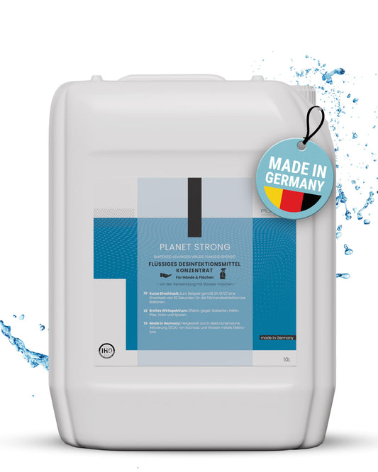 Planet Strong® – Desinfektionsmittel Konzentrat für Flächen, Oberflächen & Hände | Gegen Bakterien, Viren, Pilze, Schimmel & Gerüche