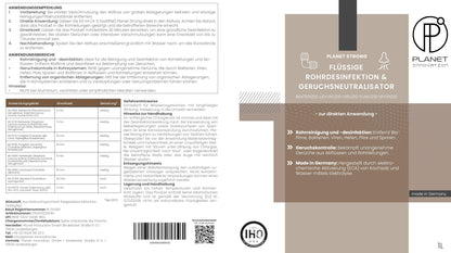Rohrdesinfektion & Geruchsneutralisator – Planet Strong® Aktivchlor-Geruchsentferner | Reduzierung von Ablagerungen und Gerüchen