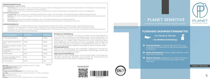 Planet Sensitive® - alkoholfreies Desinfektionsmittel für Flächen, Oberflächen, Hände & Haut | Gegen Bakterien, Viren, Pilze, Sporen, Schimmel, Gerüche | Mild basisch, Halal & Koscher, Sprühflasche