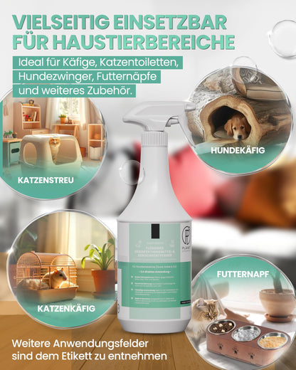 Haustier-Hygiene-Spray & Desinfektionsmittel für Hund, Katze & Co | Planet Sensitive® wirksam gegen Bakterien, Viren, Pilze & Sporen