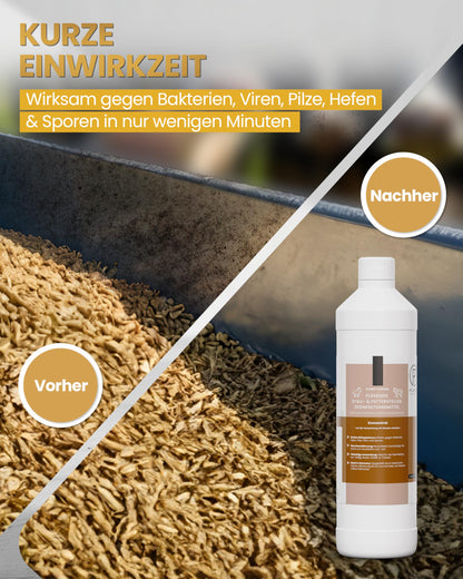 Stalldesinfektionsmittel Konzentrat für Ställe, Tierhaltung, Haustiere, Flächen und Futterstellen - Planet Strong® wirksam gegen Bakterien, Pilze, Viren, Gerüche