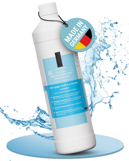 Frischwassertank-Reiniger für Wohnmobil & Wohnwagen – Planet Strong® zur Tankhygiene | Tankdesinfektion