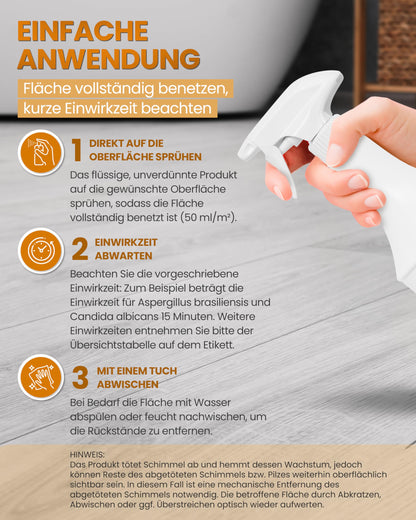 1L Schimmelentferner Aktivchlor wirksam gegen Schimmel & reduziert Gerüche