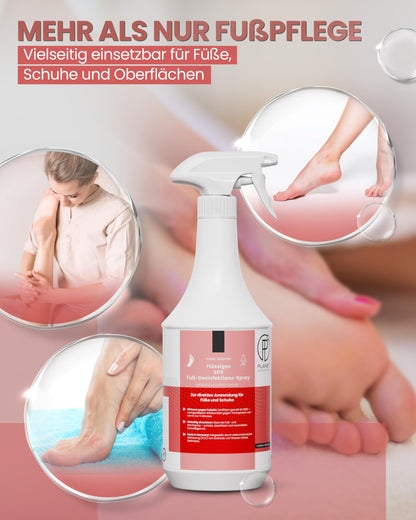 1L SOS Desinfektionsspray für Füße & Schuhe | Planet Sensitive® wirksam gegen Fußpilz, Bakterien, Viren, Hefepilze & Gerüche