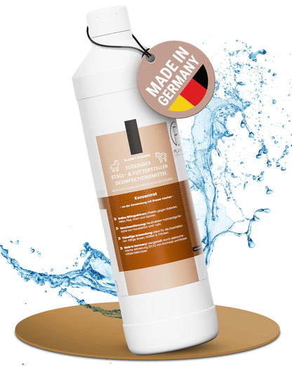 Stalldesinfektionsmittel Konzentrat für Ställe, Tierhaltung, Haustiere, Flächen und Futterstellen - Planet Strong® wirksam gegen Bakterien, Pilze, Viren, Gerüche