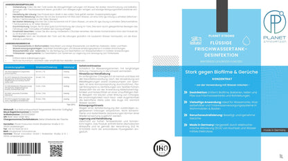 Frischwassertank-Reiniger für Wohnmobil & Wohnwagen – Planet Strong® zur Tankhygiene | Tankdesinfektion