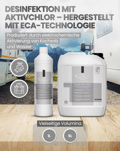 Grauwassertank Zusatz für Wohnmobile & Boote | Planet Strong® Geruchsbekämpfung und Desinfektion für deinen Grauwassertank
