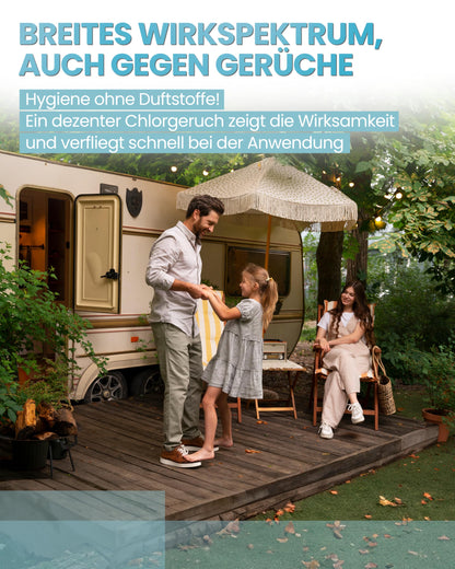 Frischwassertank-Reiniger für Wohnmobil & Wohnwagen – Planet Strong® zur Tankhygiene | Tankdesinfektion