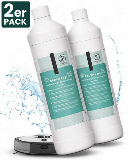 EcoSweep – 1L Profi-Bodenreiniger Konzentrat (1:200) für Wisch- & Saugroboter mit Nassfunktion | Streifenfrei, materialschonend, kraftvoll gegen Schmutz | Kompatibel mit Roborock, Dreame, Ecovacs