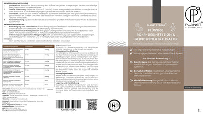 Rohrdesinfektion & Geruchsneutralisator – Planet Strong® Aktivchlor-Geruchsentferner | Reduzierung von Ablagerungen und Gerüchen