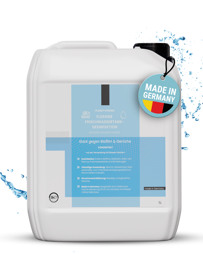 Frischwassertank-Reiniger für Wohnmobil & Wohnwagen – Planet Strong® zur Tankhygiene | Tankdesinfektion