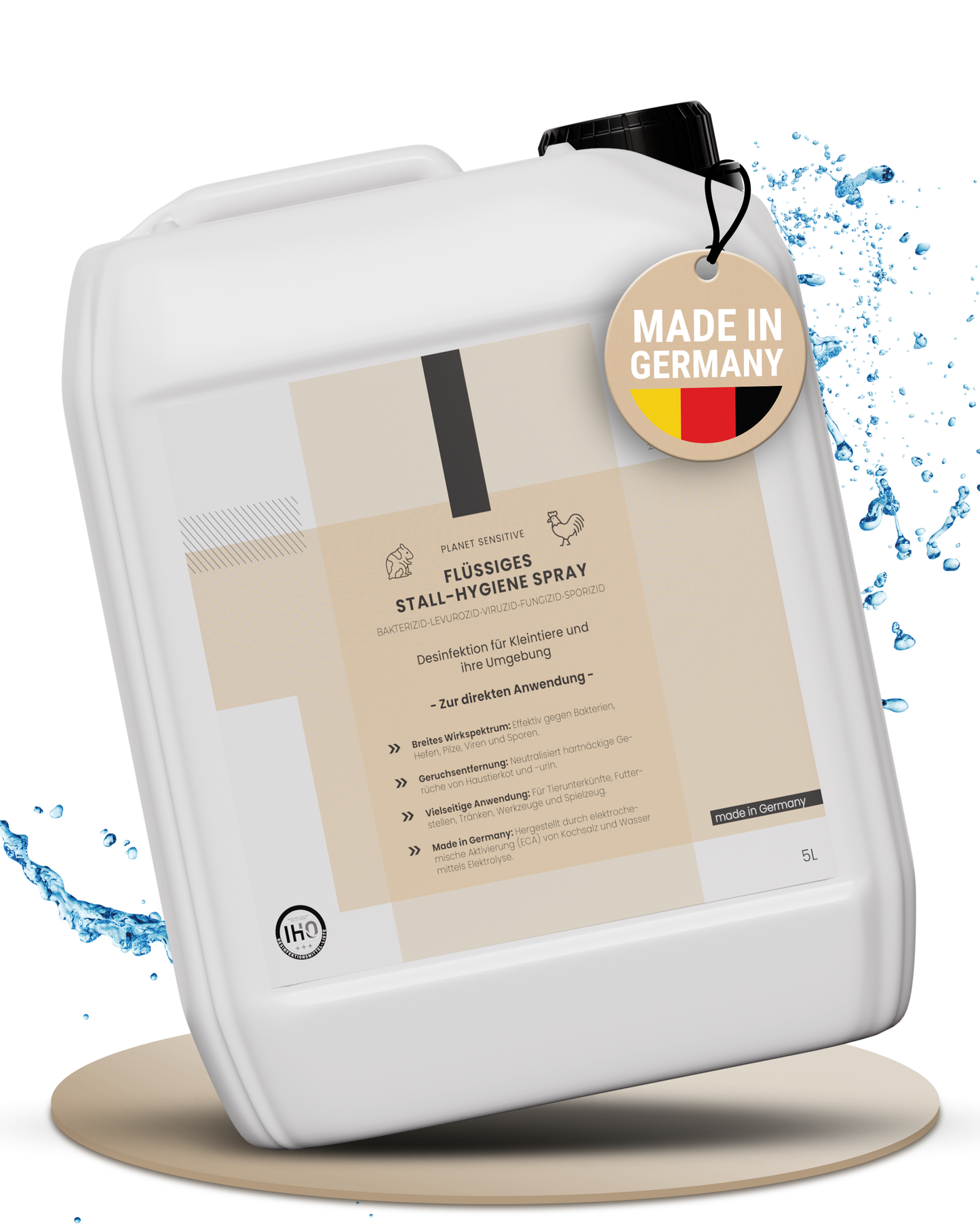 Stall-Hygiene Spray – Desinfektionsmittel für Käfige, Ställe & Tierbereiche | Planet Sensitive® zur Flächendesinfektion & Geruchsneutralisierung